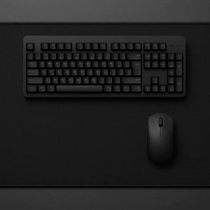 18 Extended Gaming Mouse Pad Large Desk Mat Stitched Edges Non Slip Rubber Base Computer Keyboard Cushion Pad Black