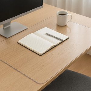 19 Clear PVC Desk Mat Transparent Computer Writing Desk Pad Waterproof Non Slip Table Surface Protector Blotter Office