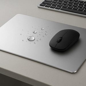 23 Aluminum Metal Desk Mat Hard Smooth Fast Control Mouse Pad Waterproof Protective Slim Office Table Blotter Silver